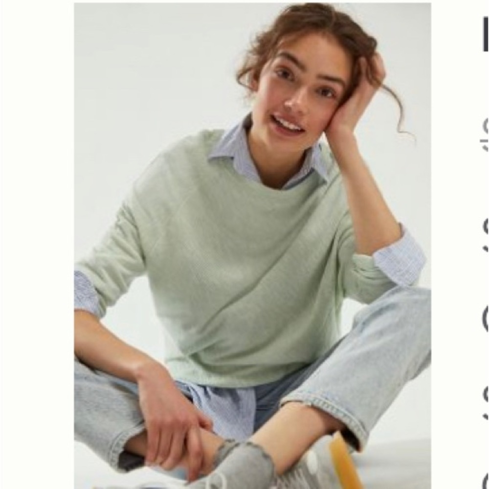 NWT. Anthropologie light pullover top. Color sky. Size medium.